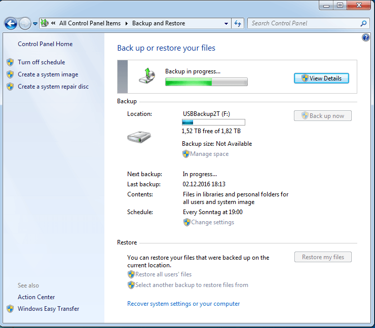 folder backup for windows 7
